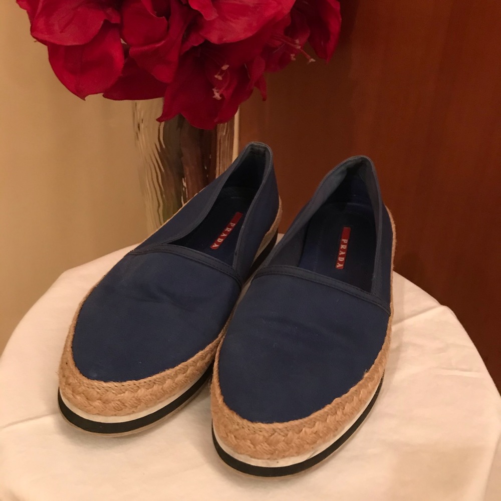 Prada canvas espadrilles 37.5